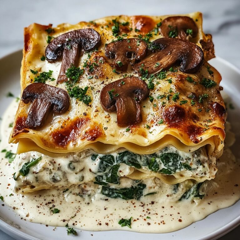 Spinach and Mushroom White Lasagna Recipe
