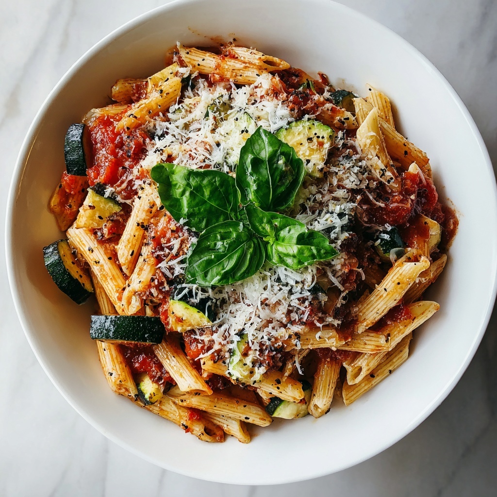 Tomato Zucchini Pasta Recipe - Recipe Image