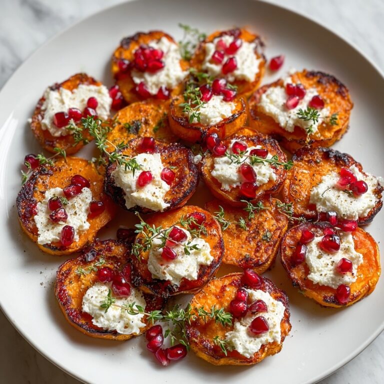 Crispy Sweet Potato Rounds with Creamy Goat Cheese and Herbs Recipe