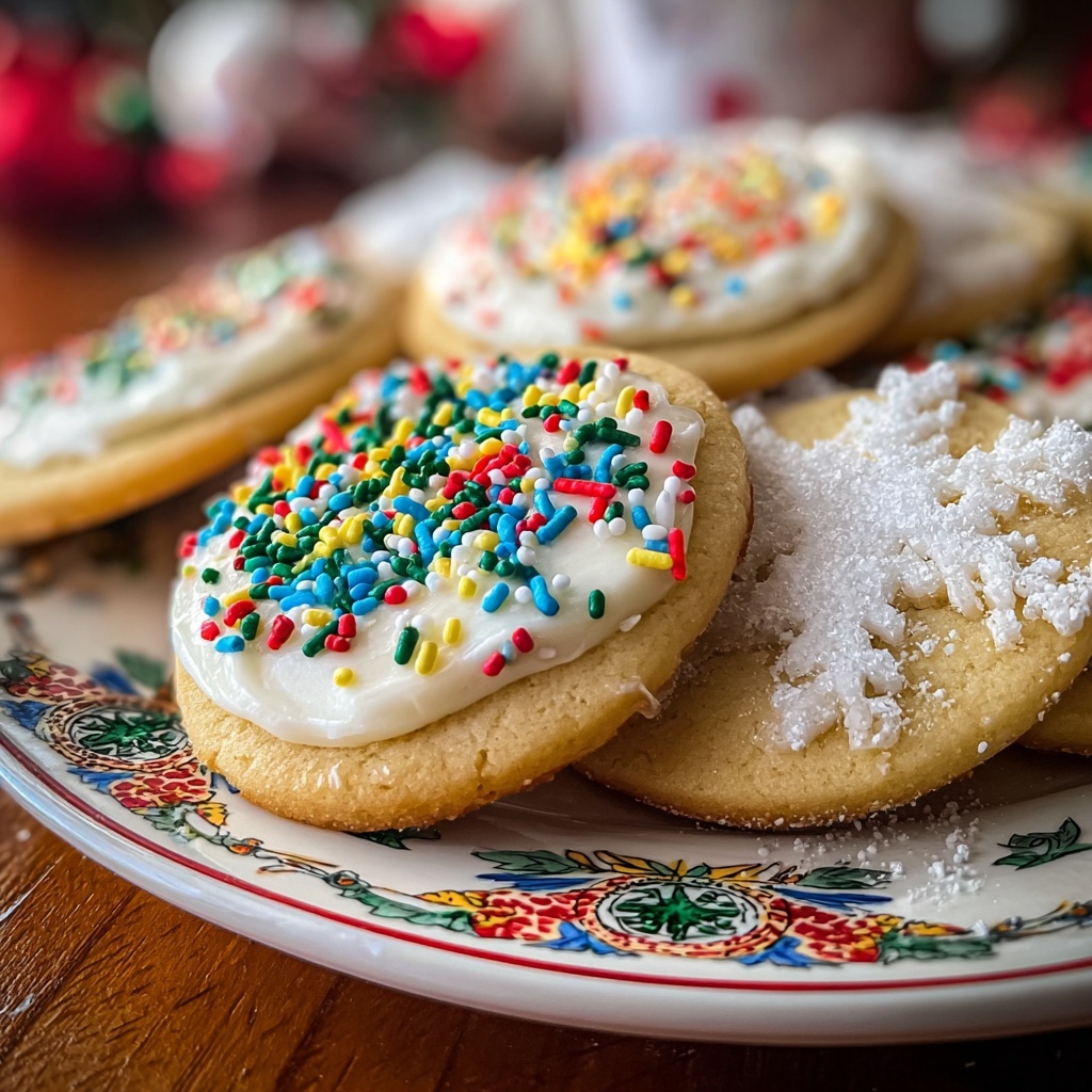 Iced Sugar Holiday Lights Cookies Recipe - Recipe Image