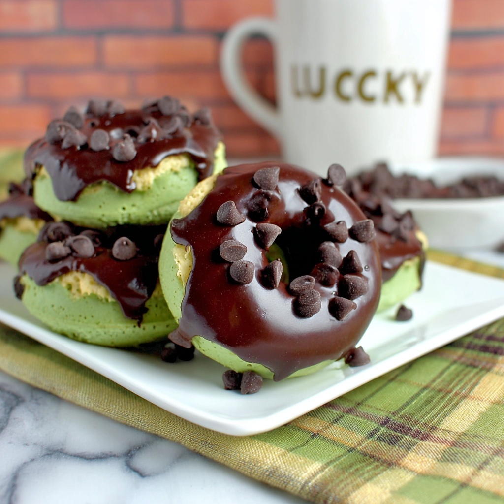 Mint Chocolate Chip Donuts Recipe - Recipe Image