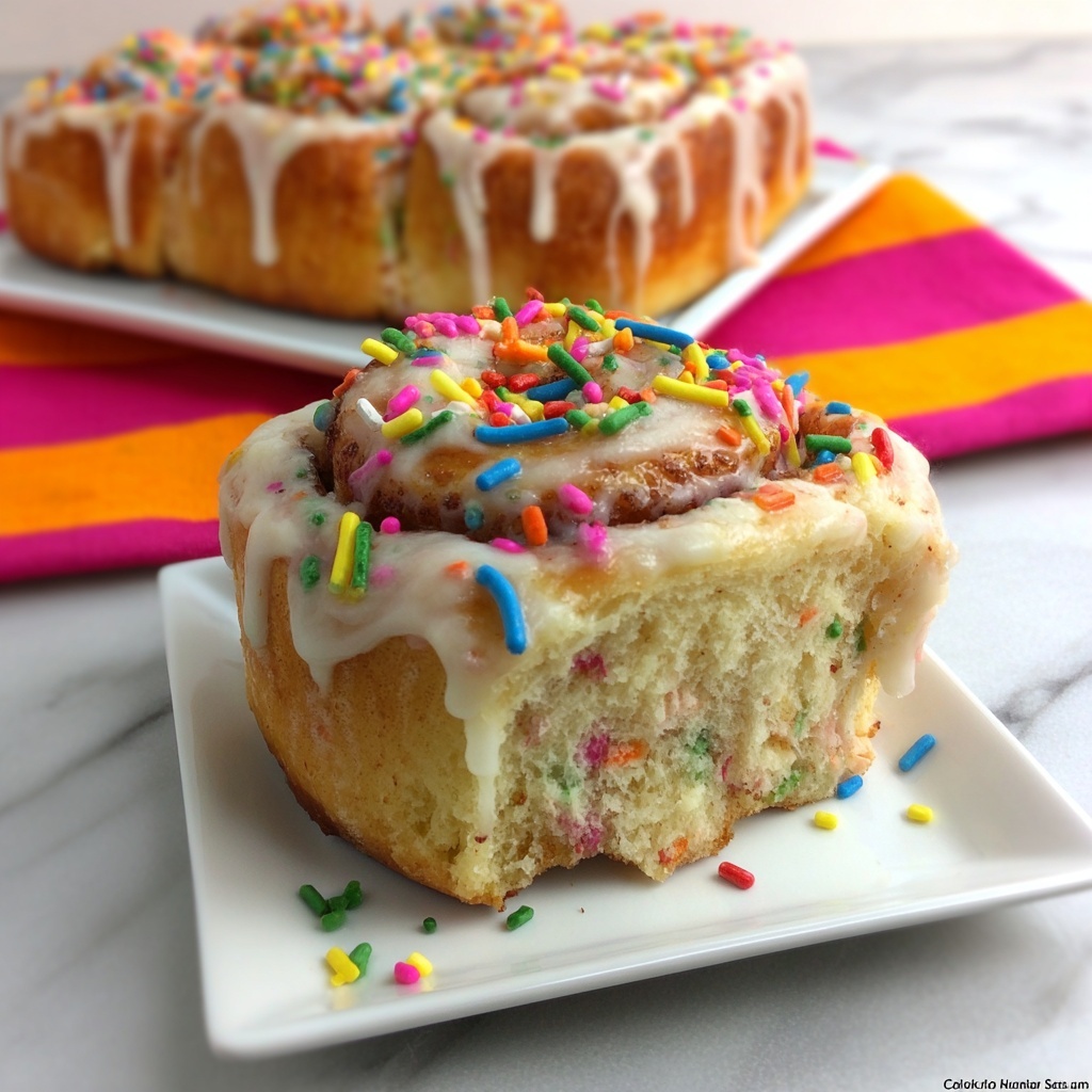 Funfetti Cinnamon Rolls Recipe - Recipe Image