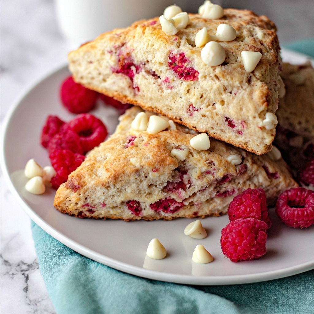 Raspberry White Chocolate Scones Recipe - Recipe Image
