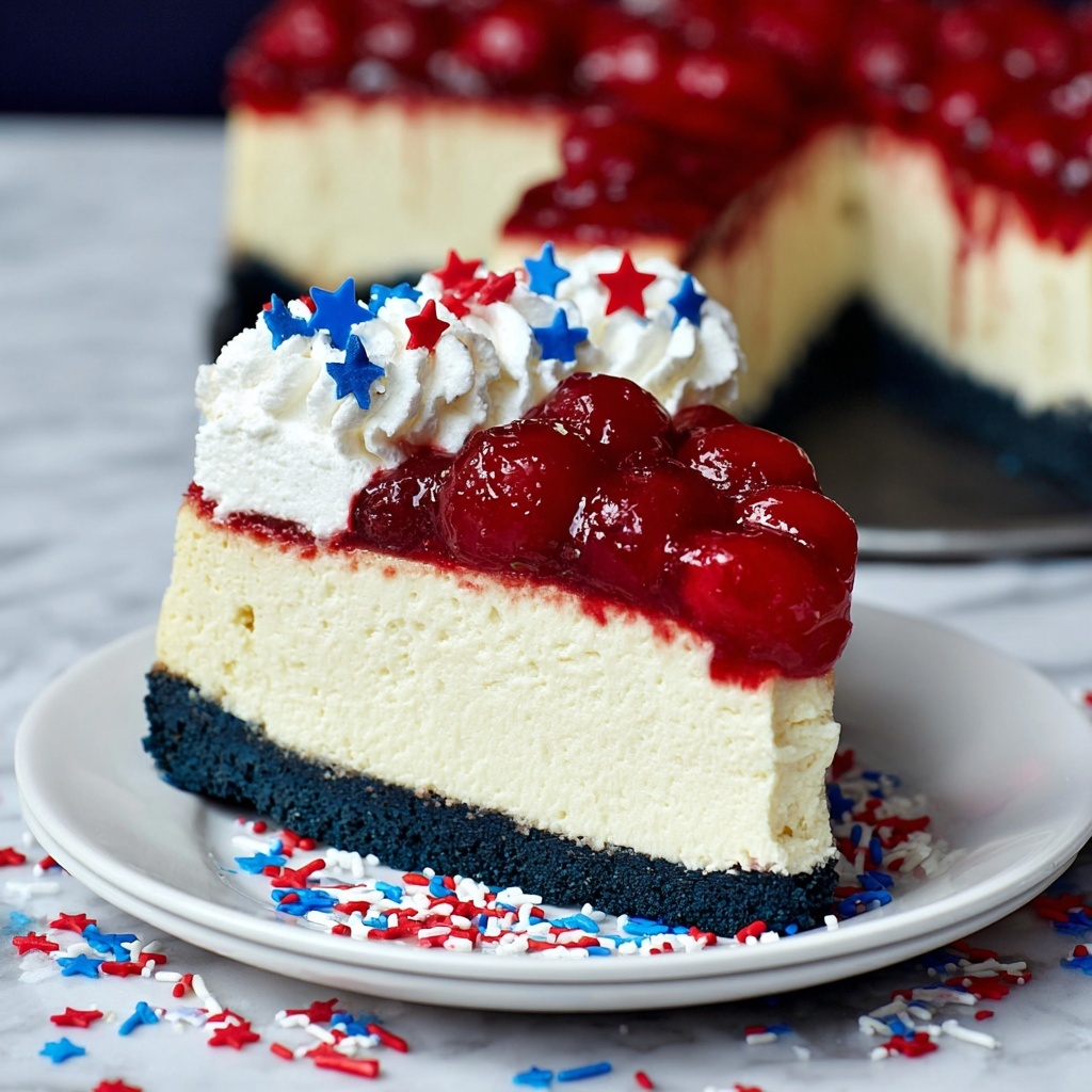Red White and Blue Cheesecake Recipe - Recipe Image