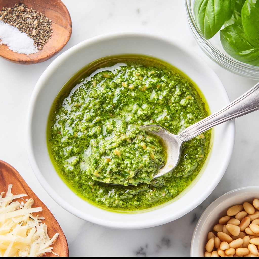 Homemade Basil Pesto Recipe - Recipe Image