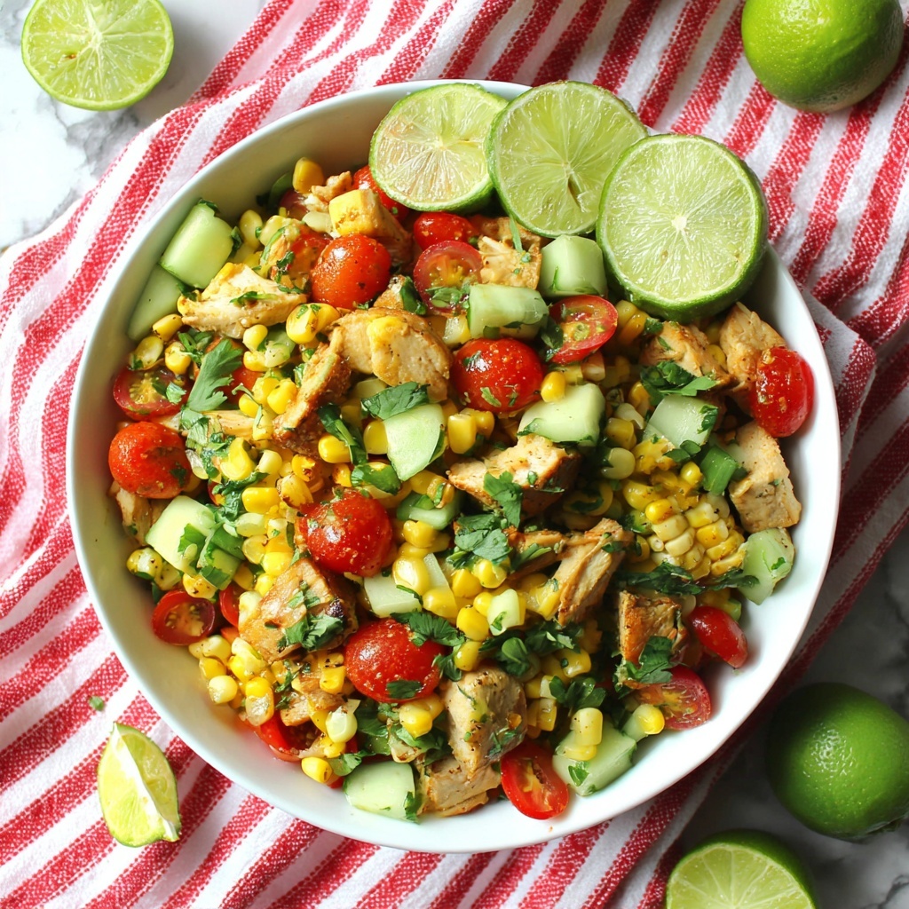 Chicken Avocado Corn Salad with Cilantro Lime Dressing Recipe - Recipe Image