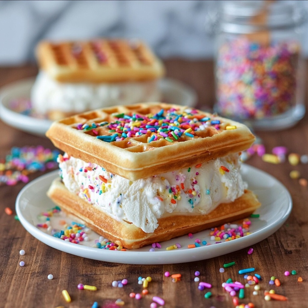 Waffle Ice Cream Sundae Recipe - Recipe Image