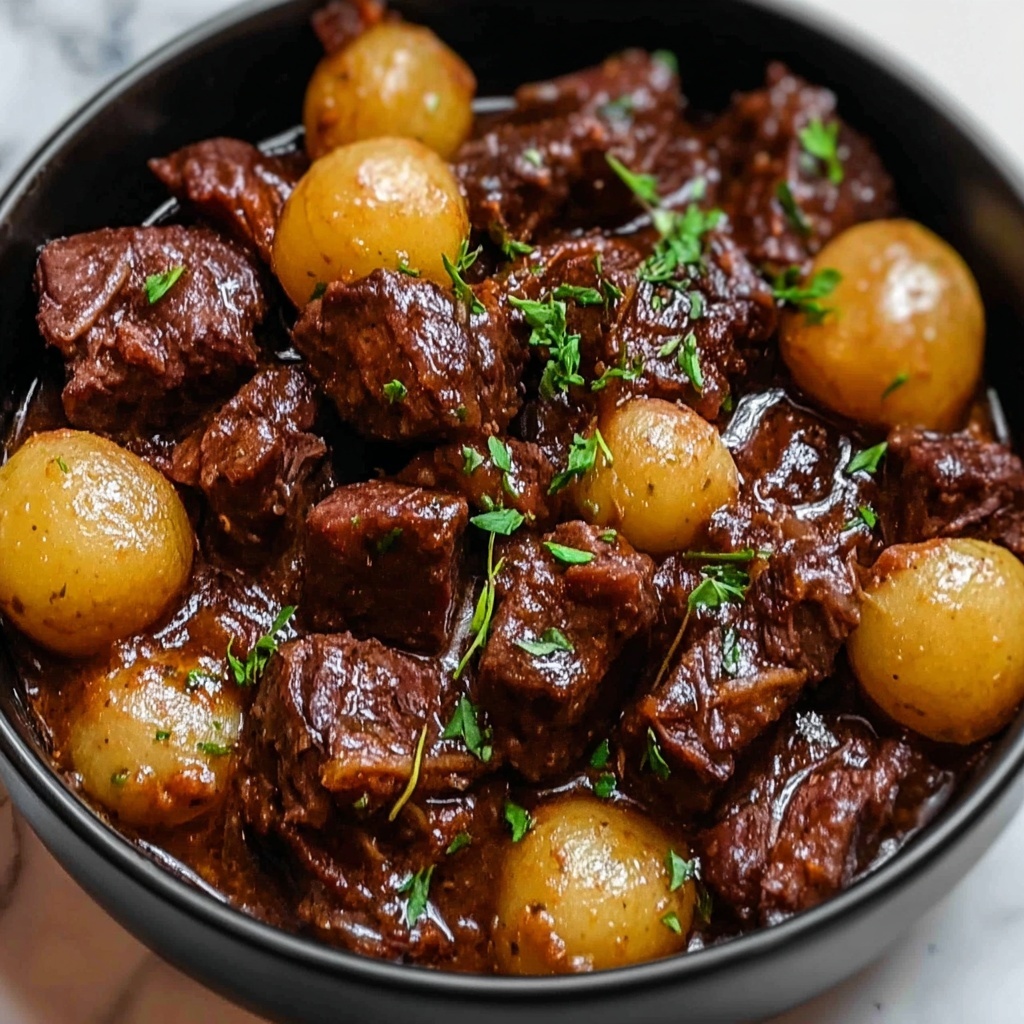Irresistibly Tender Slow Cooker Garlic Butter Beef Bites & Potatoes Recipe - Recipe Image
