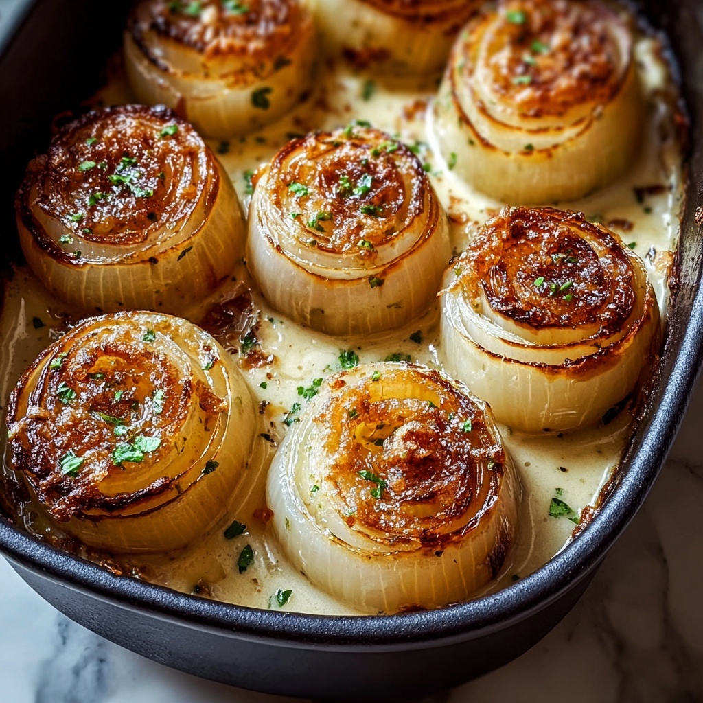 Irresistible Baked Onions with Creamy Asiago Cheese Bliss Recipe - Recipe Image