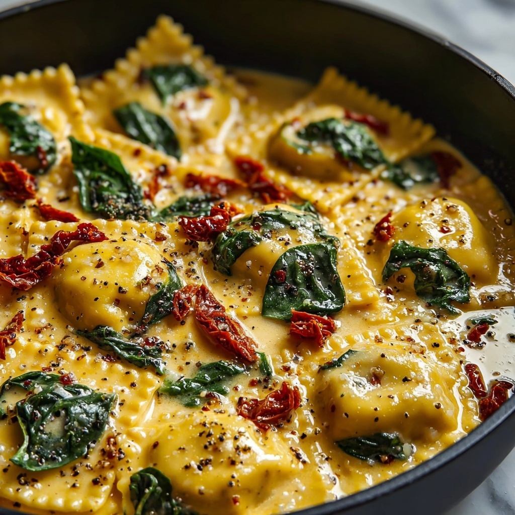 Creamy Sun-Dried Tomato Ravioli Recipe - Recipe Image