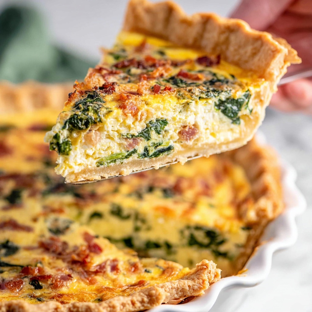 Spinach Bacon Quiche Recipe - Recipe Image