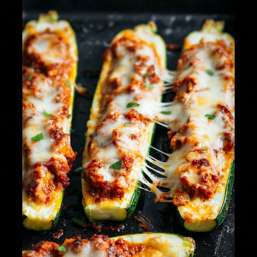 Easy Ground Beef Zucchini Boats Recipe - Recipe Image