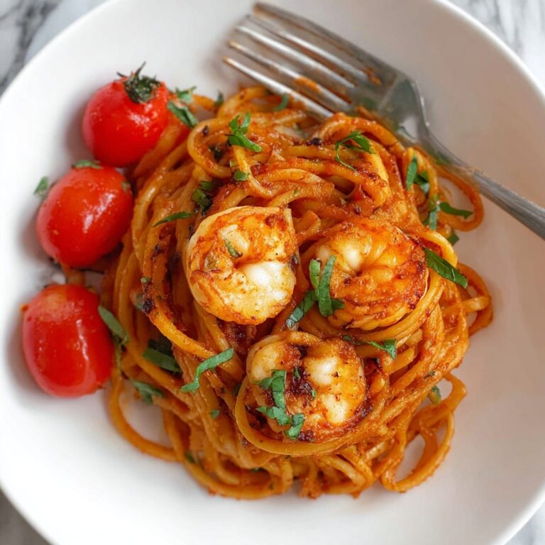 Garlic Butter Tomato Shrimp Linguine Recipe