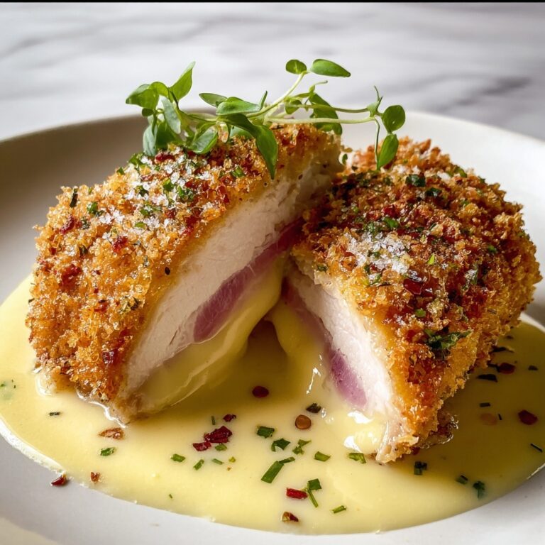 Crispy and Creamy Chicken Cordon Bleu with Dijon Sauce Recipe