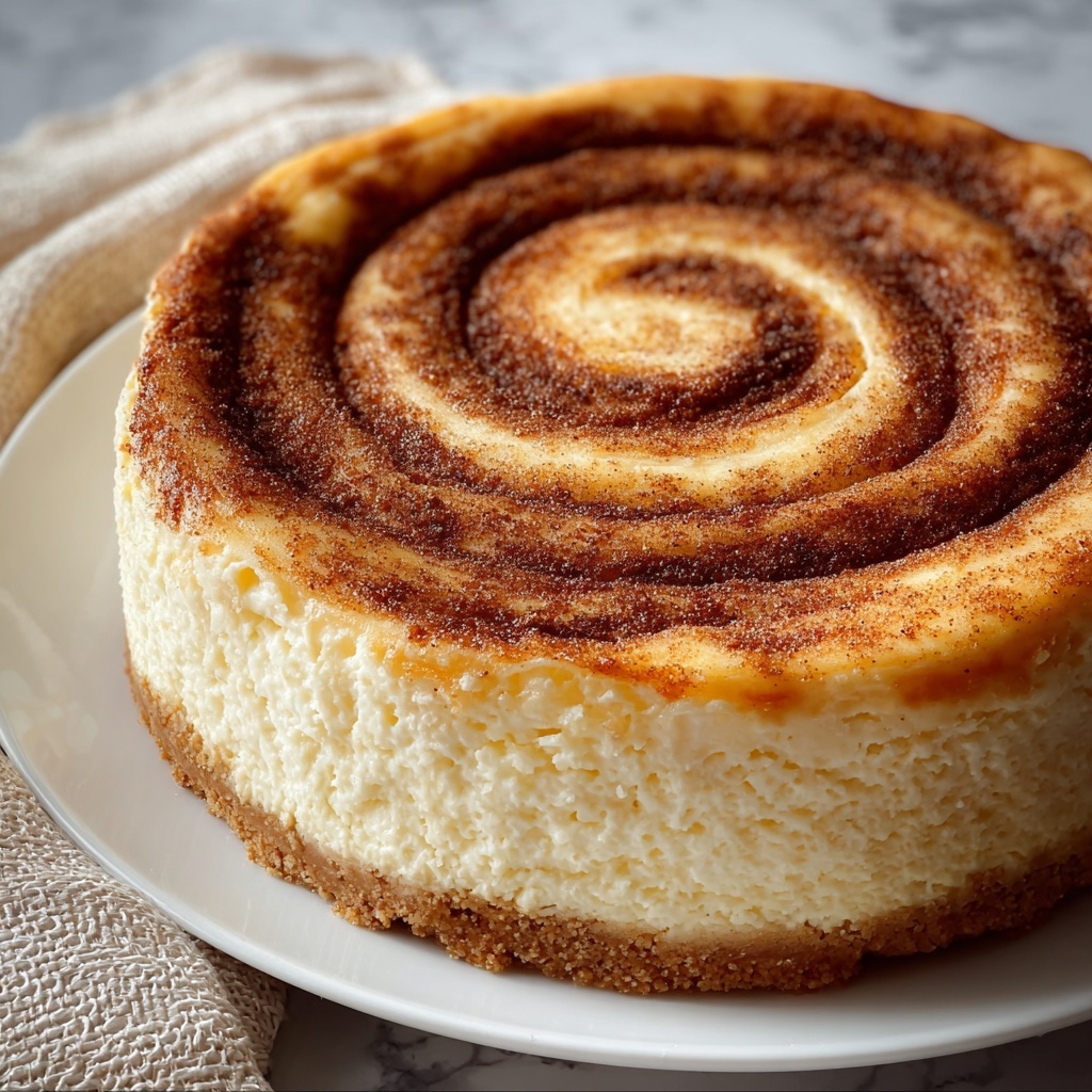 Cinnamon-Spiced Baked Churro Cheesecake Recipe - Recipe Image