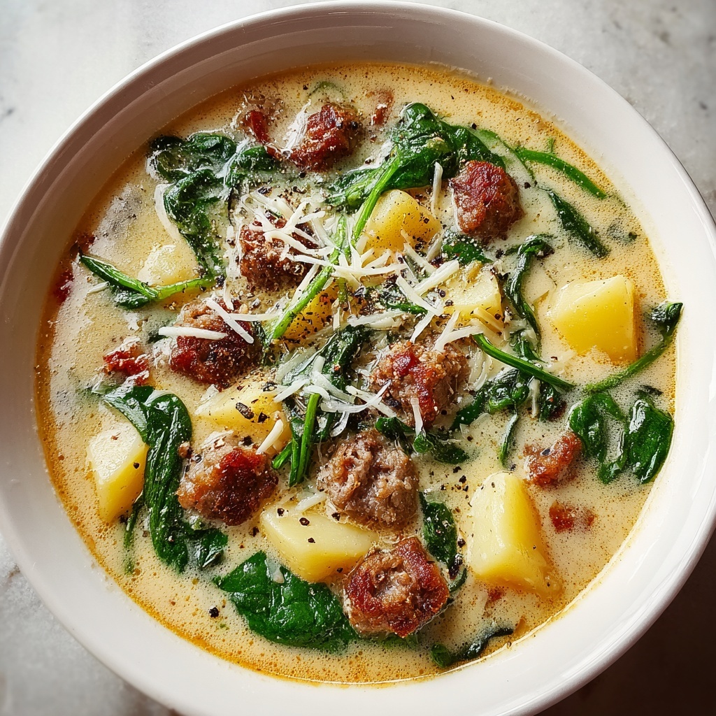 Creamy Italian Sausage and Potato Soup Recipe - Recipe Image