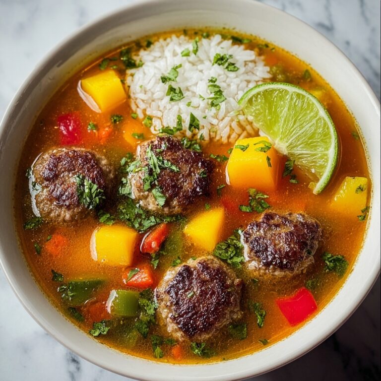 Hearty Mexican Albondigas Soup with Spiced Meatballs Recipe
