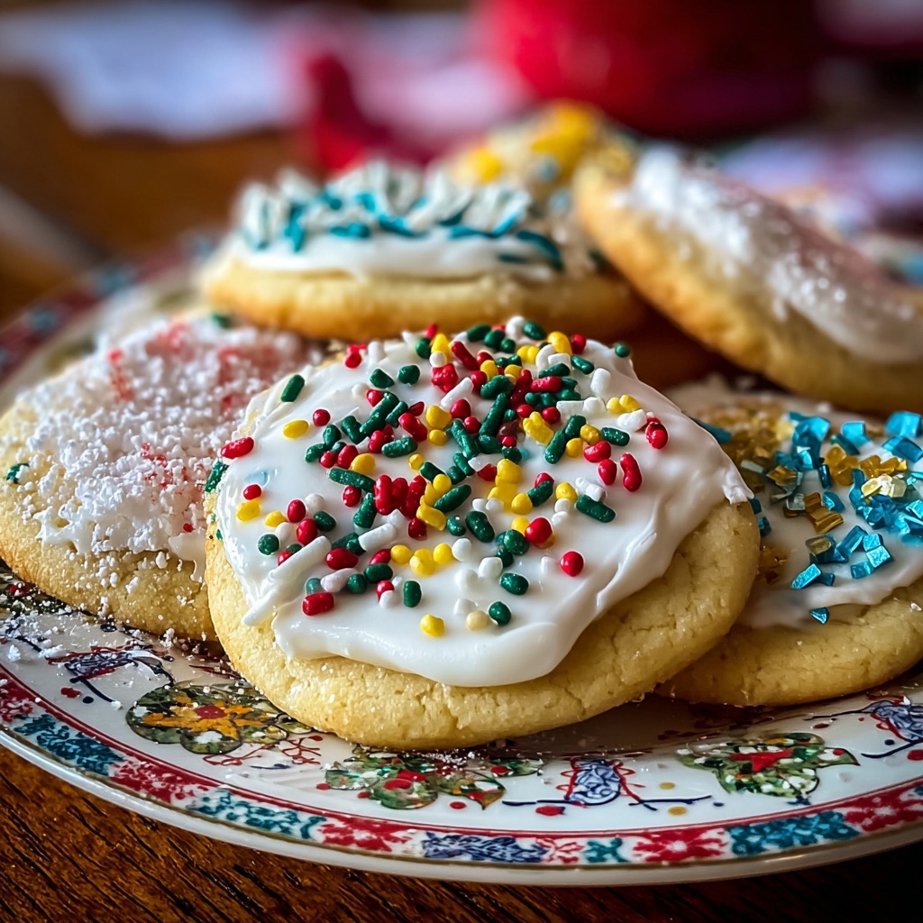 Iced Sugar Holiday Lights Cookies Recipe - Recipe Image