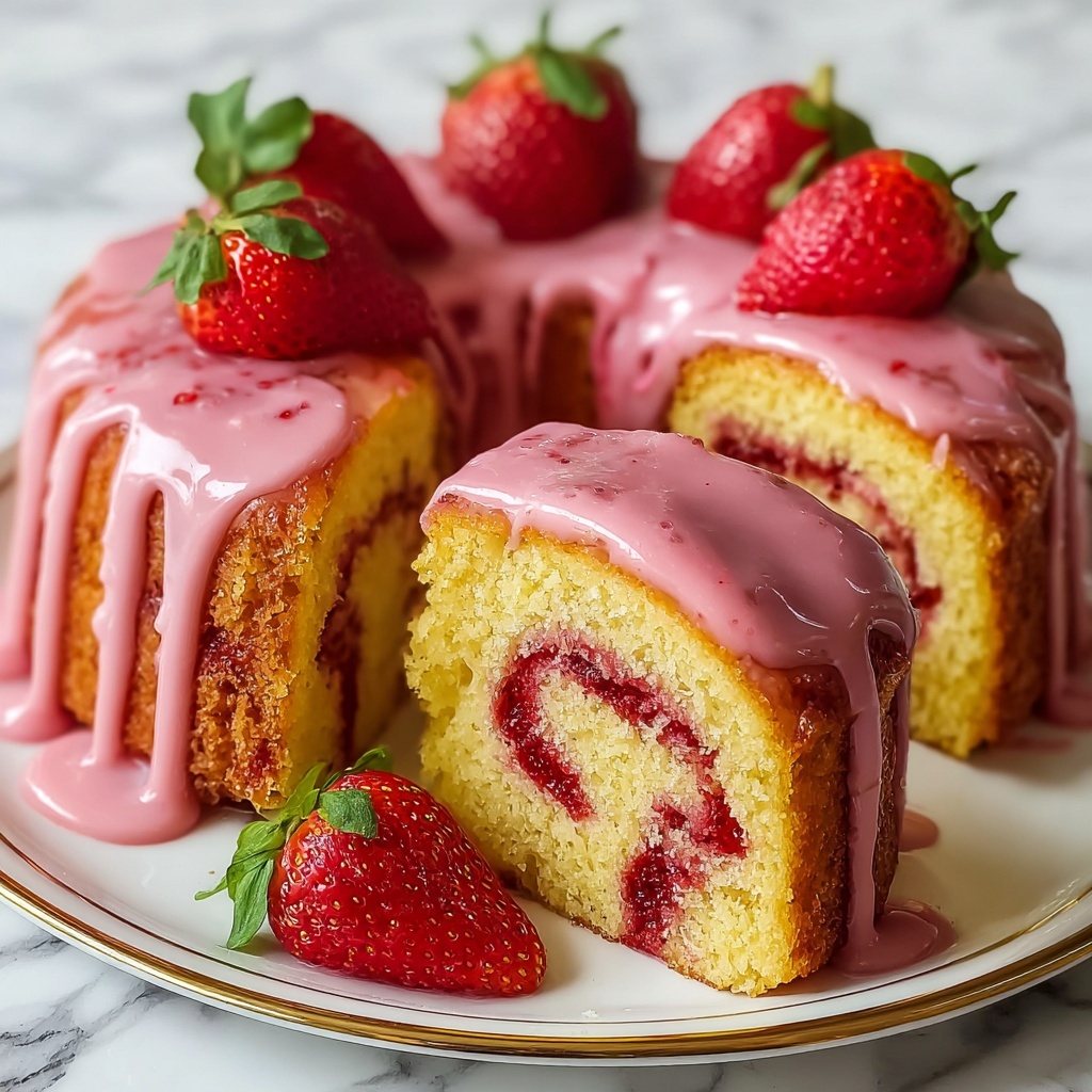 Strawberry Milkshake Pound Cake Recipe - Recipe Image