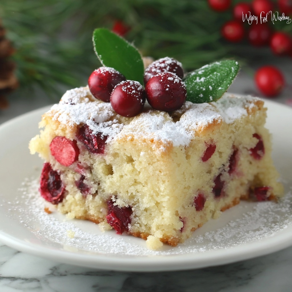 Cranberry Christmas Cake Recipe - Recipe Image