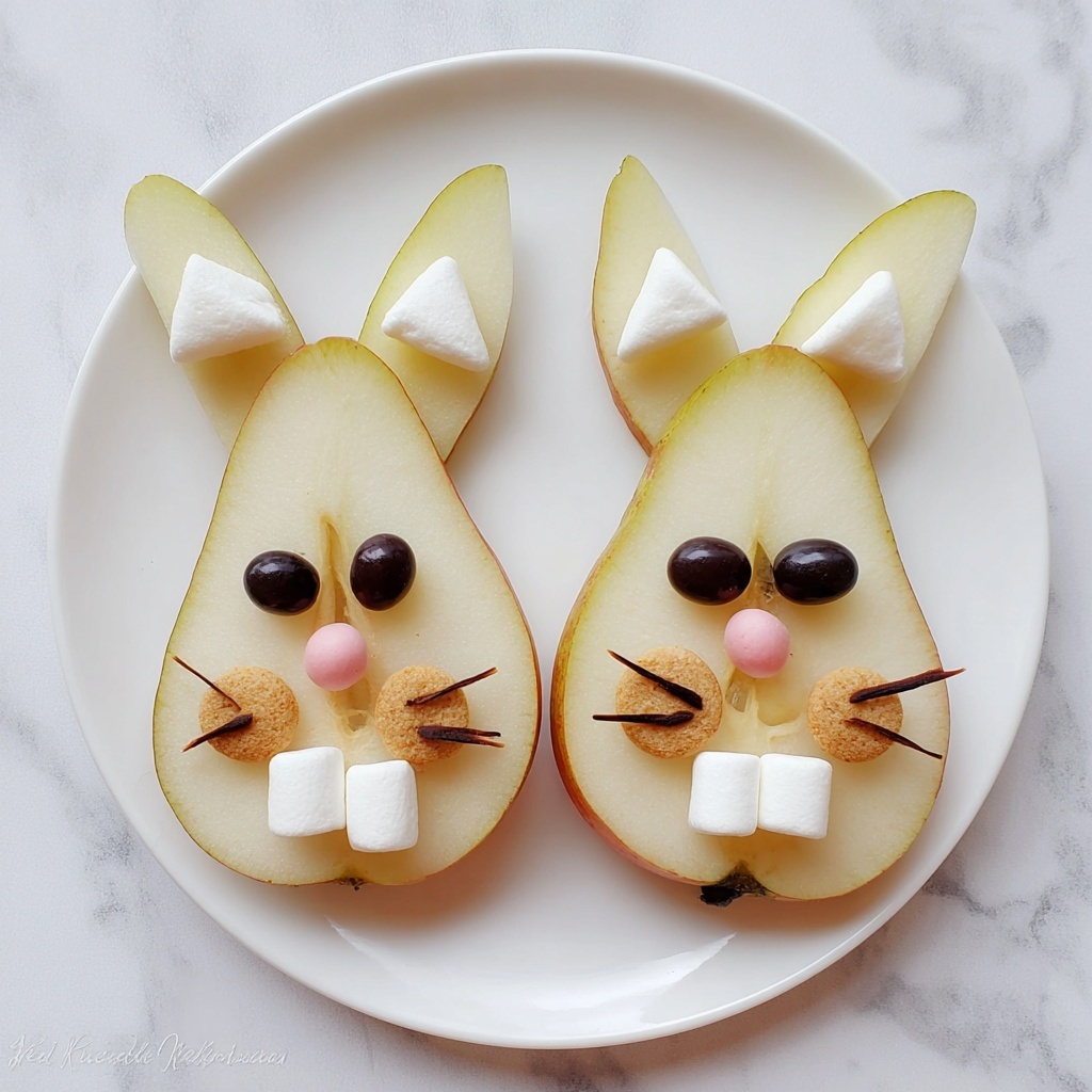 Bunny Pear Fruit Snack Recipe - Recipe Image