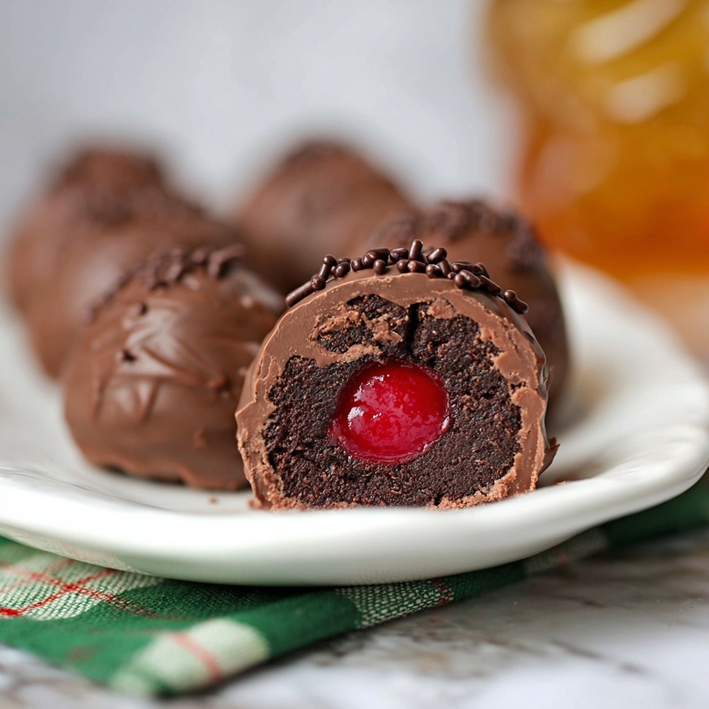 Chocolate Brownie Cherry Bombs Recipe - Recipe Image