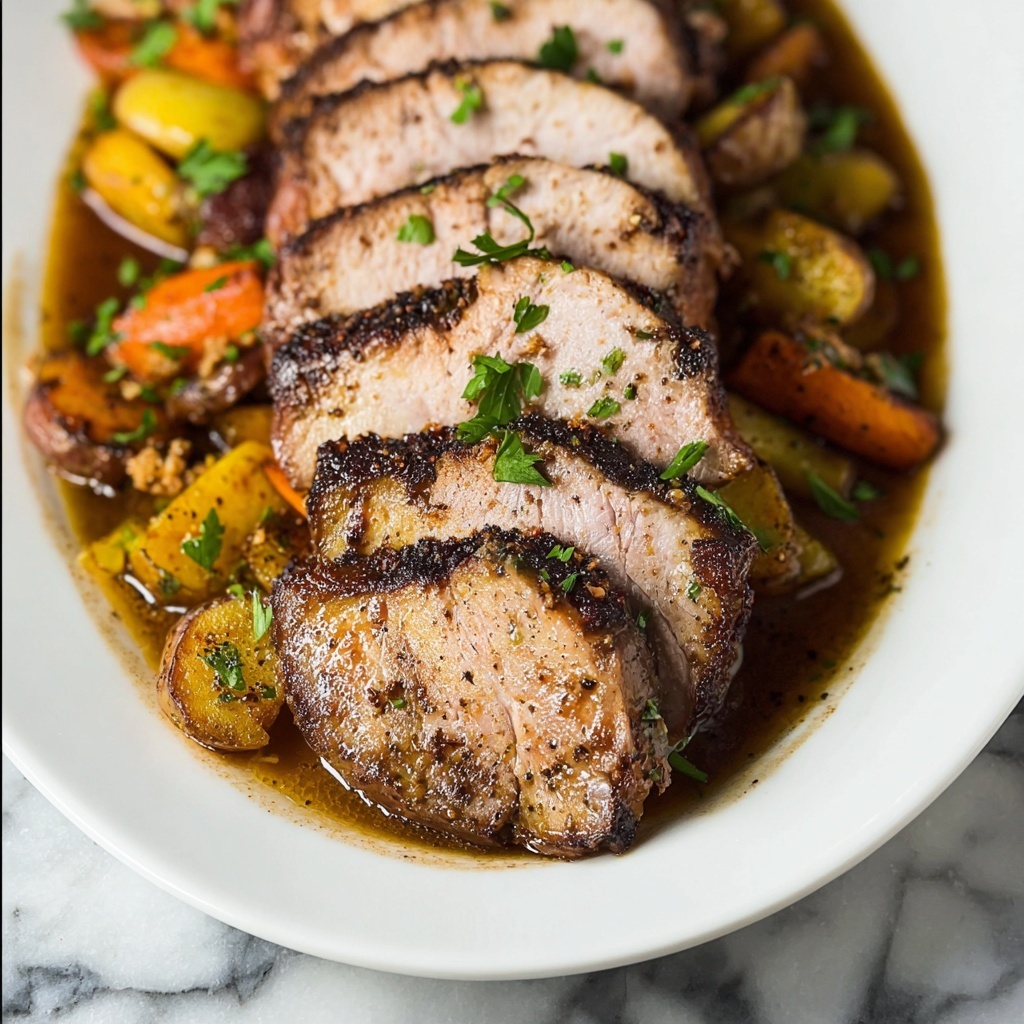 Cast Iron Pork Roast with Rum and Spices Recipe - Recipe Image