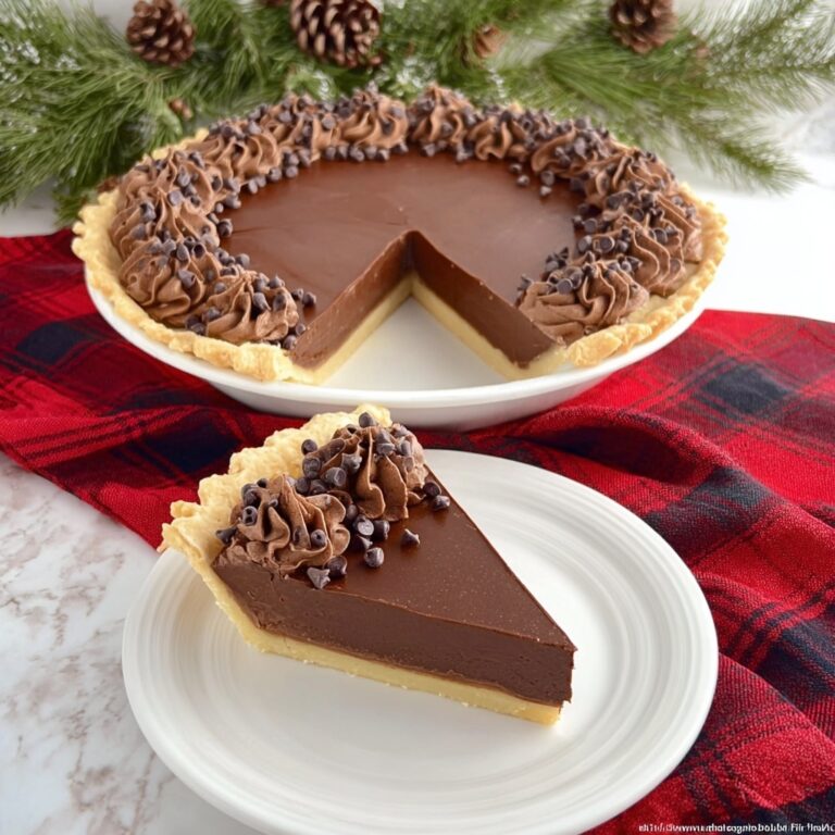 Chocolate Buttermilk Pie with Chocolate Ganache and Whipped Cream Recipe
