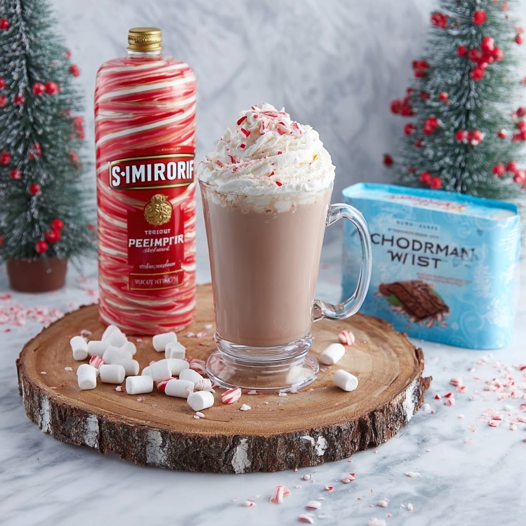 Boozy Frozen Peppermint Hot Chocolate Recipe - Recipe Image