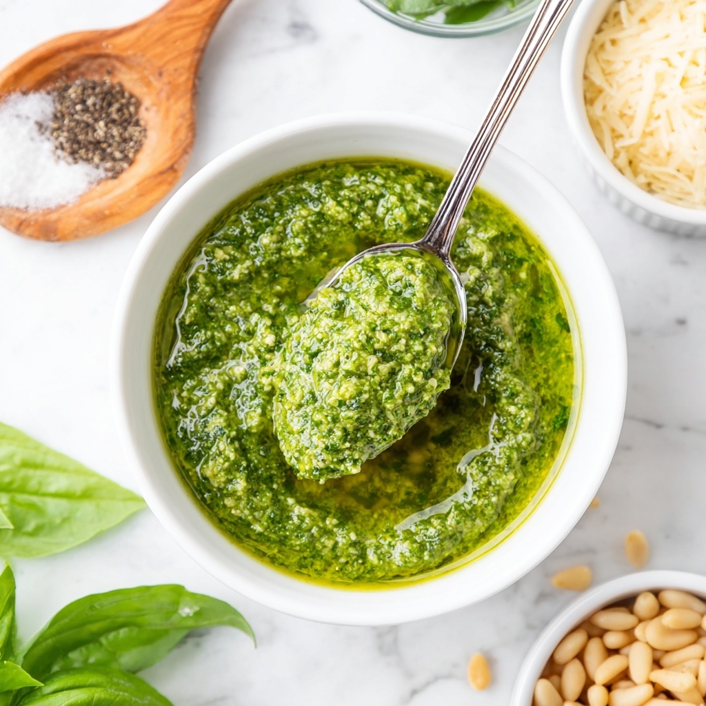 Homemade Basil Pesto Recipe - Recipe Image