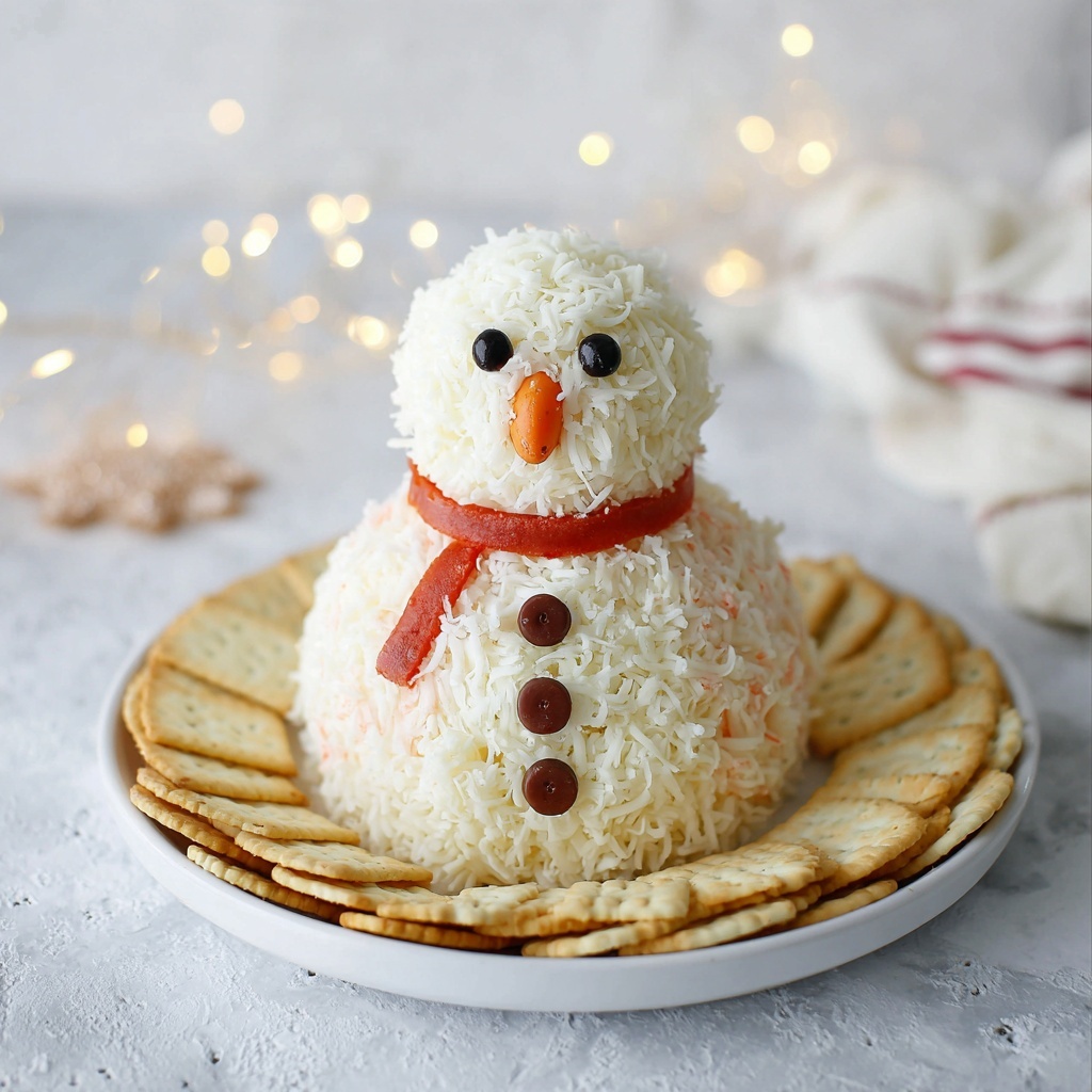 Snowman Cheese Ball Recipe - Recipe Image