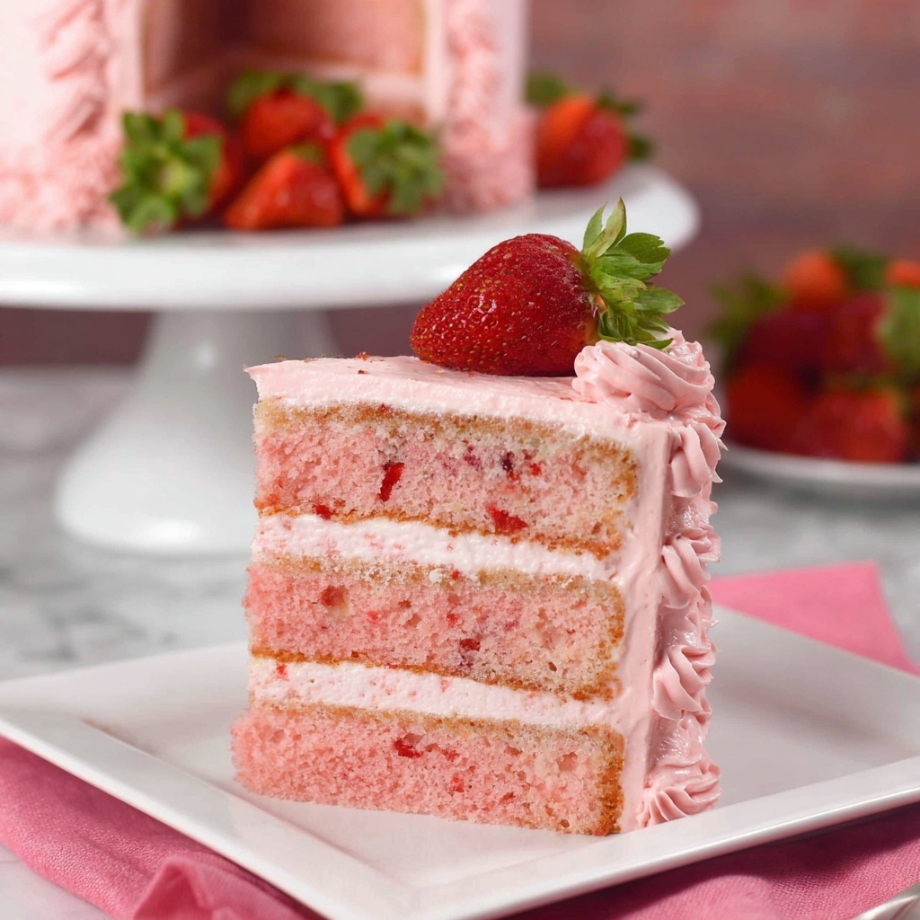 Homemade Strawberry Cake Recipe - Recipe Image
