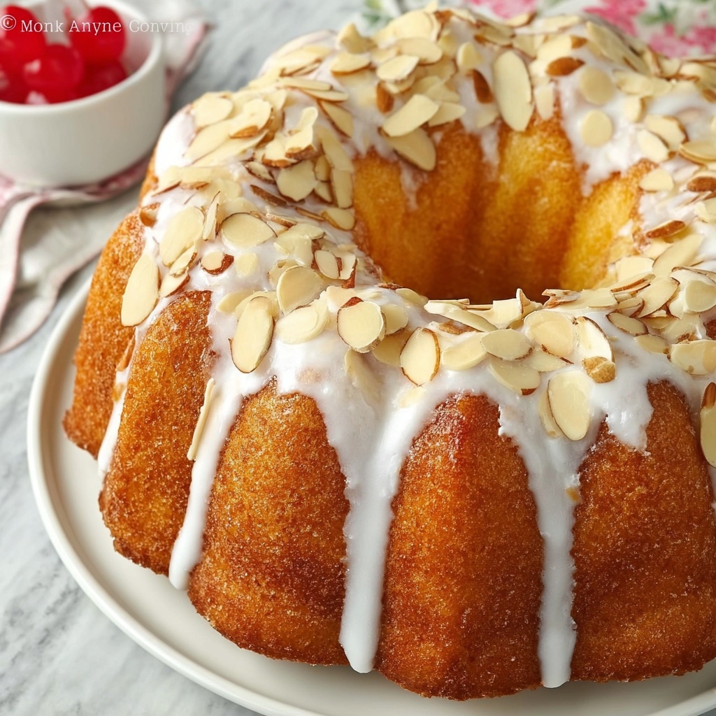 Cherry Almond Bundt Cake Recipe - Recipe Image