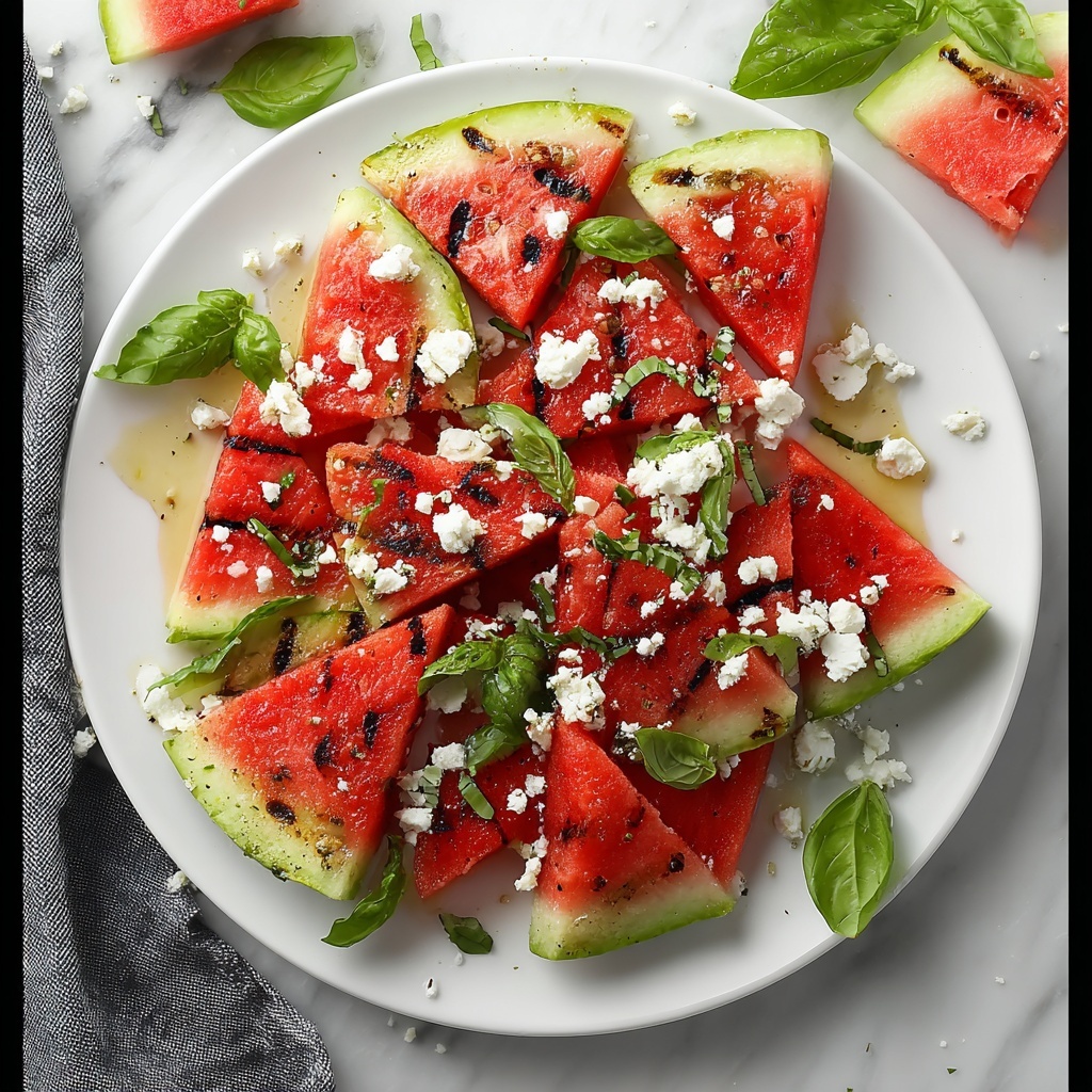 Grilled Watermelon Balsamic Salad Recipe - Recipe Image