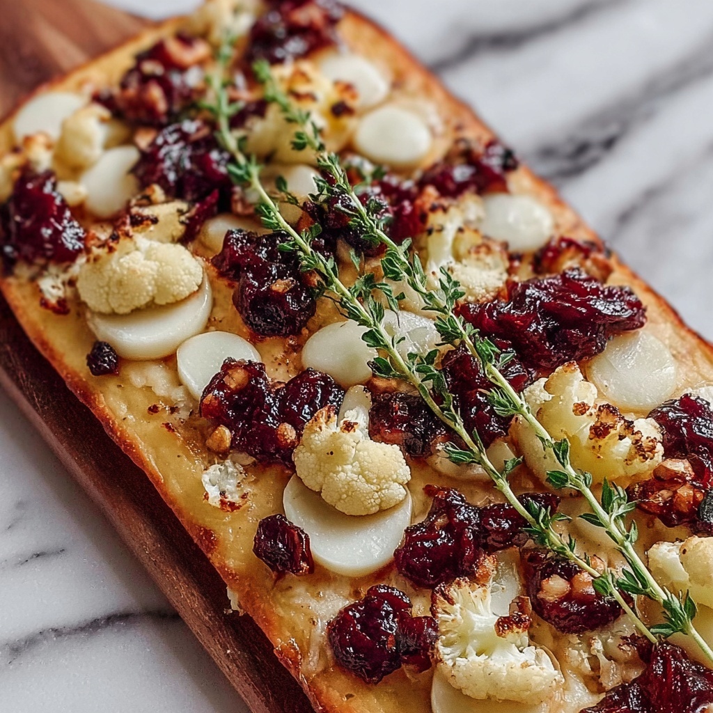 Indulgent Crispy Flatbread with Brie, Cranberries & Walnuts Recipe - Recipe Image