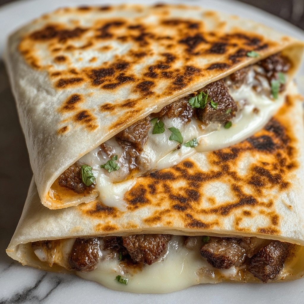Satisfy Your Cravings with Indulgent Steak and Cheese Quesadillas Recipe - Recipe Image
