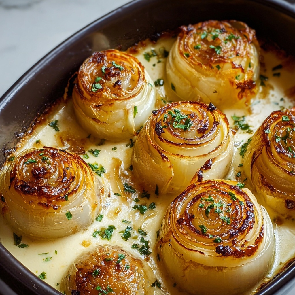 Irresistible Baked Onions with Creamy Asiago Cheese Bliss Recipe - Recipe Image