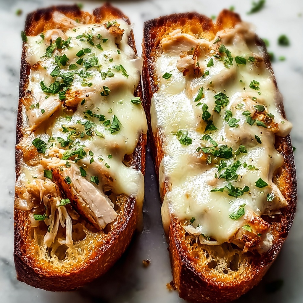 Cheesy Chicken Garlic Bread Sandwich That Melts Hearts Recipe - Recipe Image