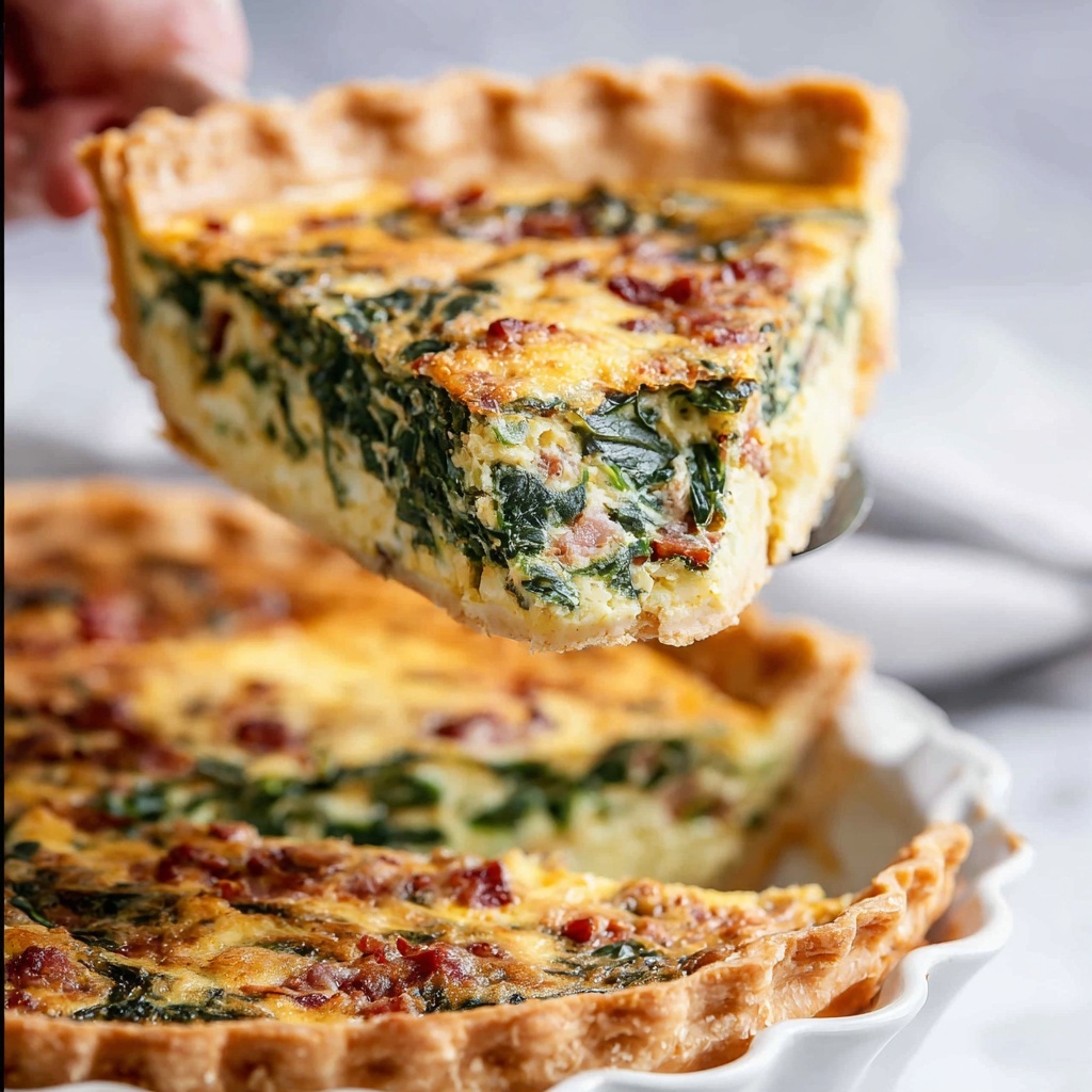 Spinach Bacon Quiche Recipe - Recipe Image
