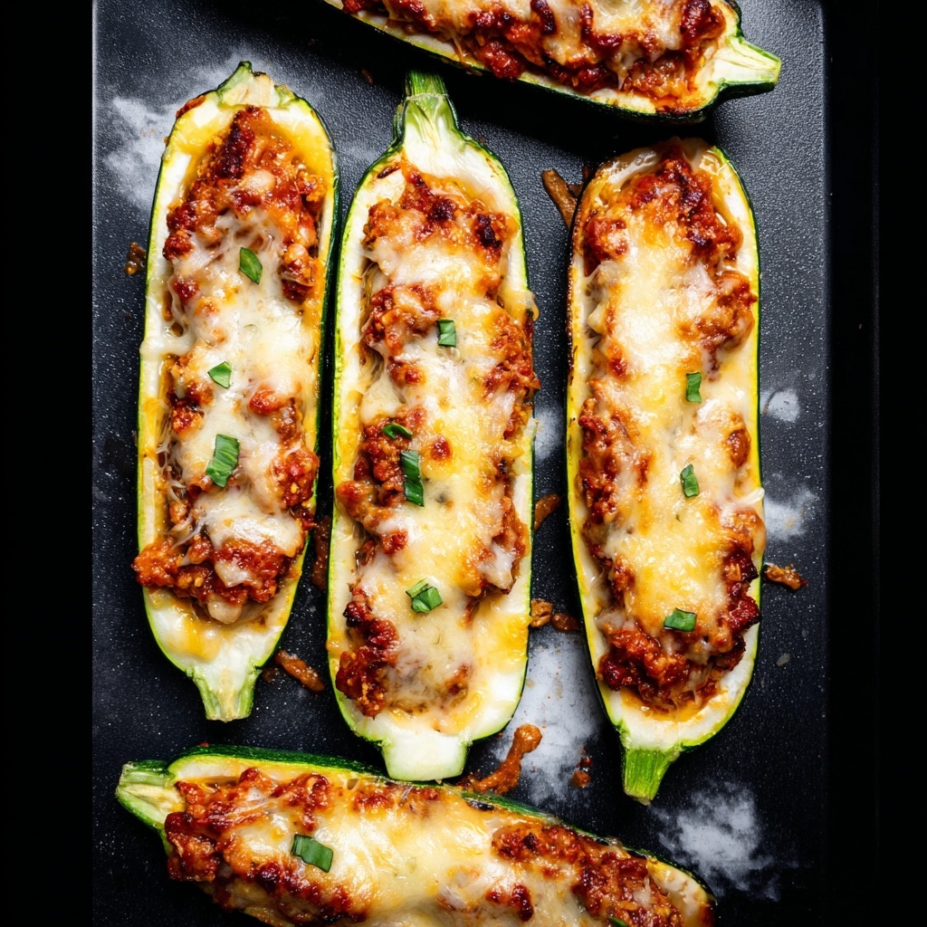 Easy Ground Beef Zucchini Boats Recipe - Recipe Image