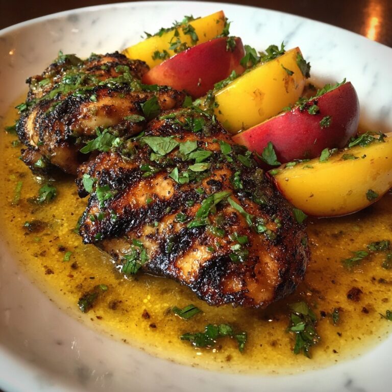 Grilled Chicken with Peach Chipotle Sauce Recipe