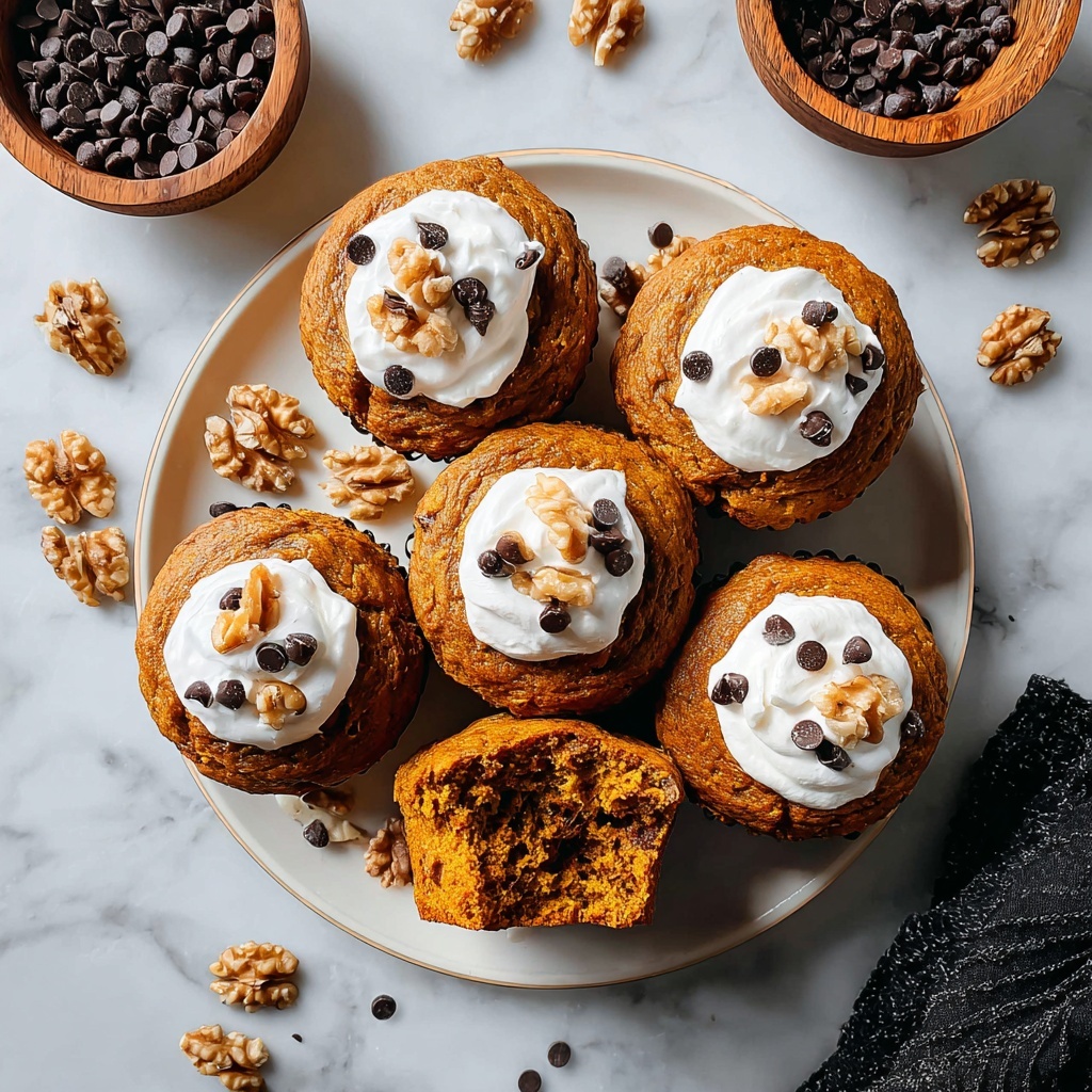 High Protein Pumpkin Muffins with Greek Yogurt and Chocolate Chips Recipe - Recipe Image