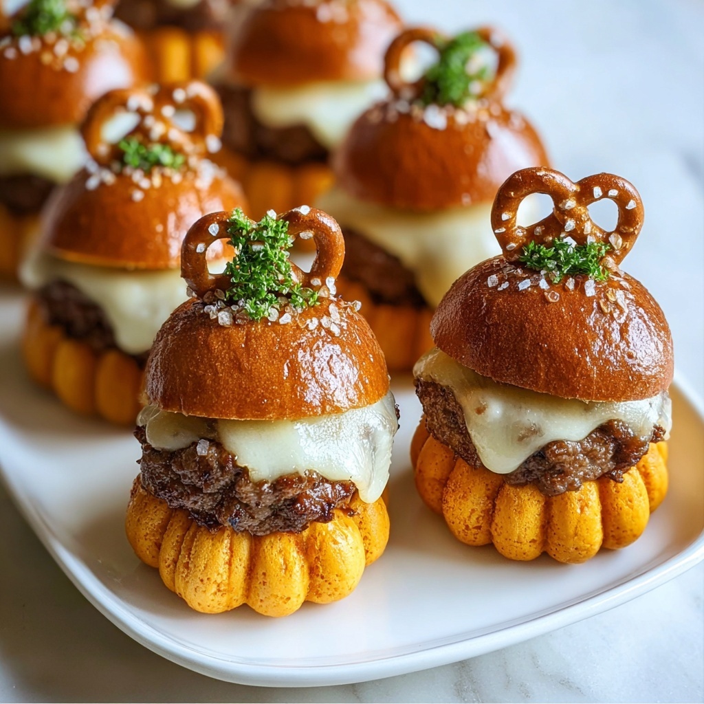 Baked Savory Pumpkin-Shaped Sliders Recipe - Recipe Image