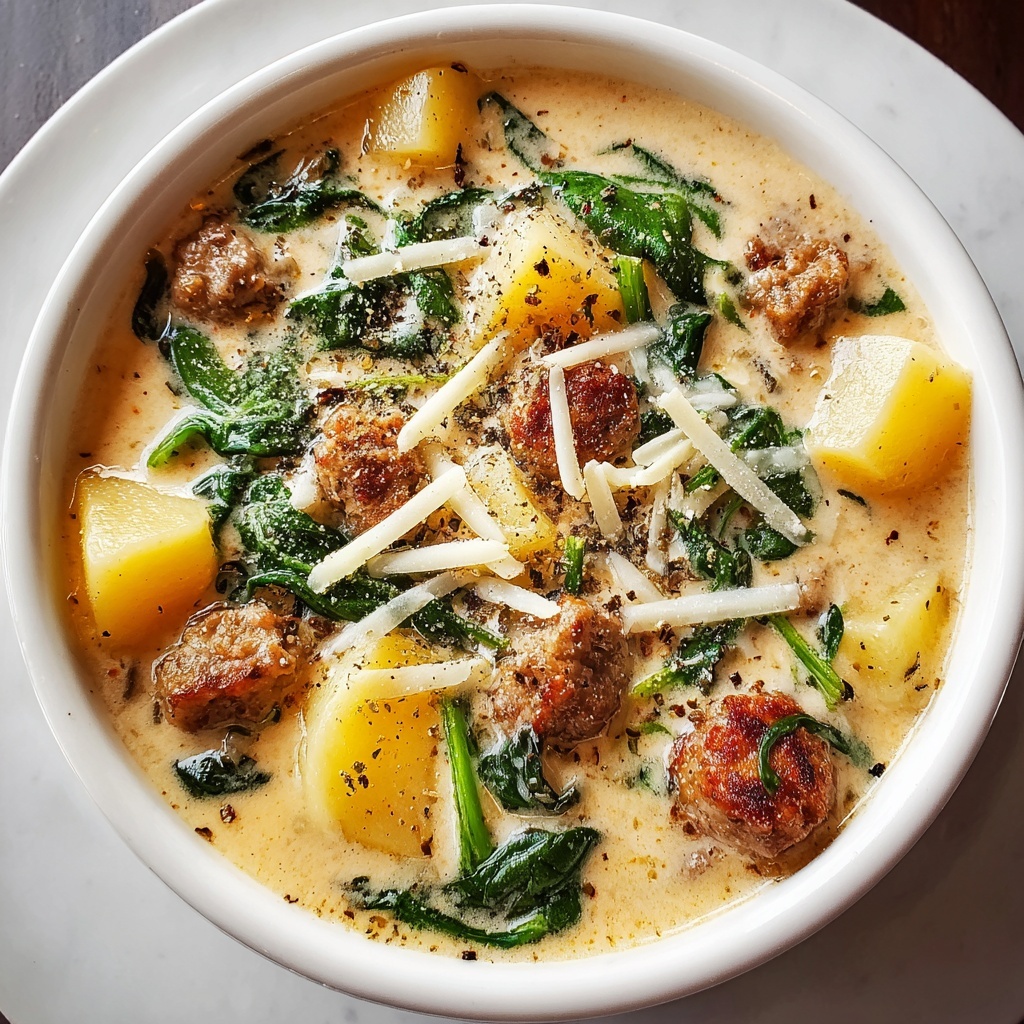 Creamy Italian Sausage and Potato Soup Recipe - Recipe Image