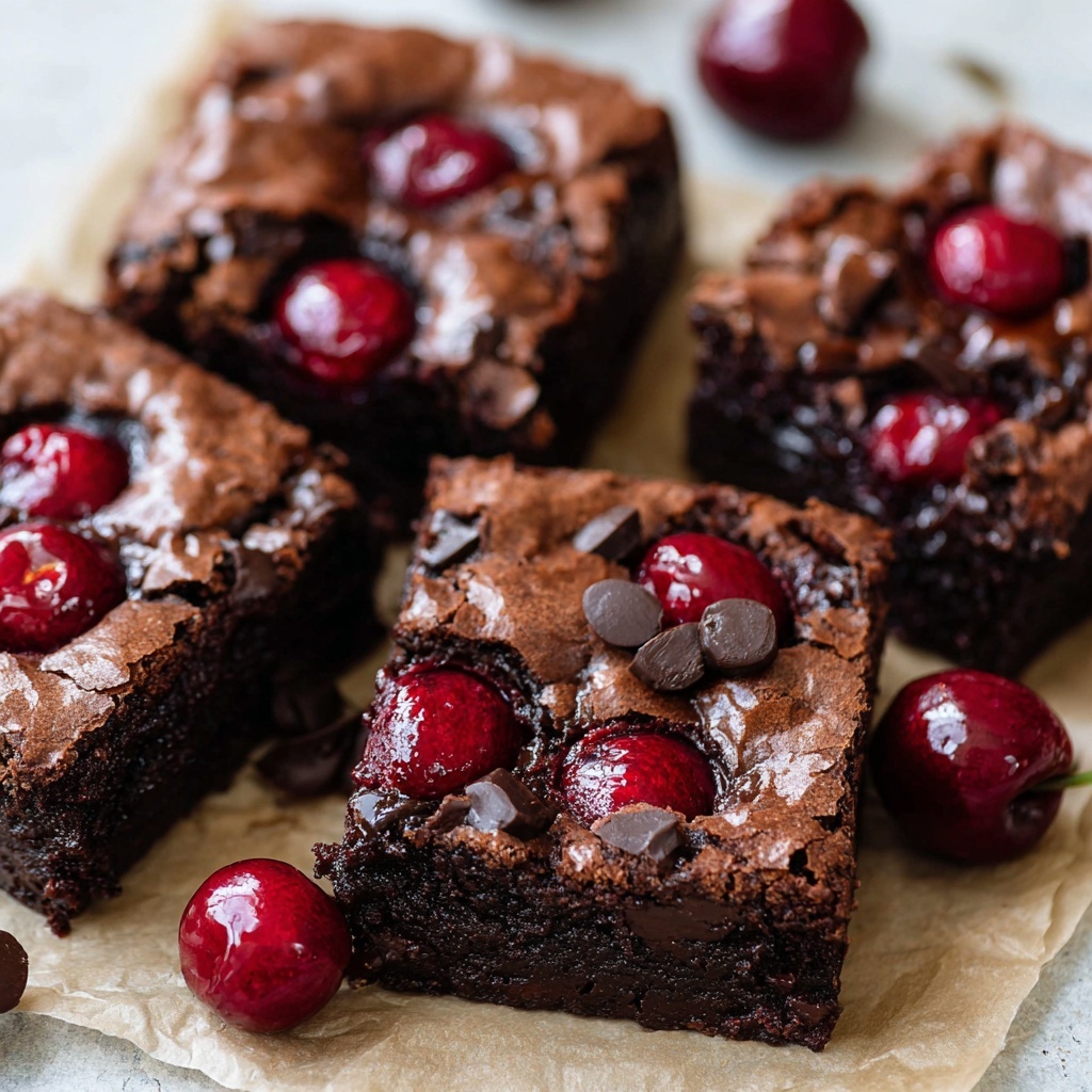 Roasted Chocolate Cherry Brownies Recipe - Recipe Image