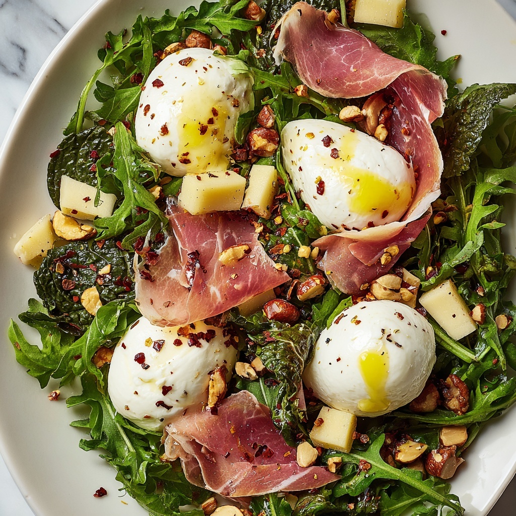 Arugula Burrata Salad with Prosciutto Recipe - Recipe Image