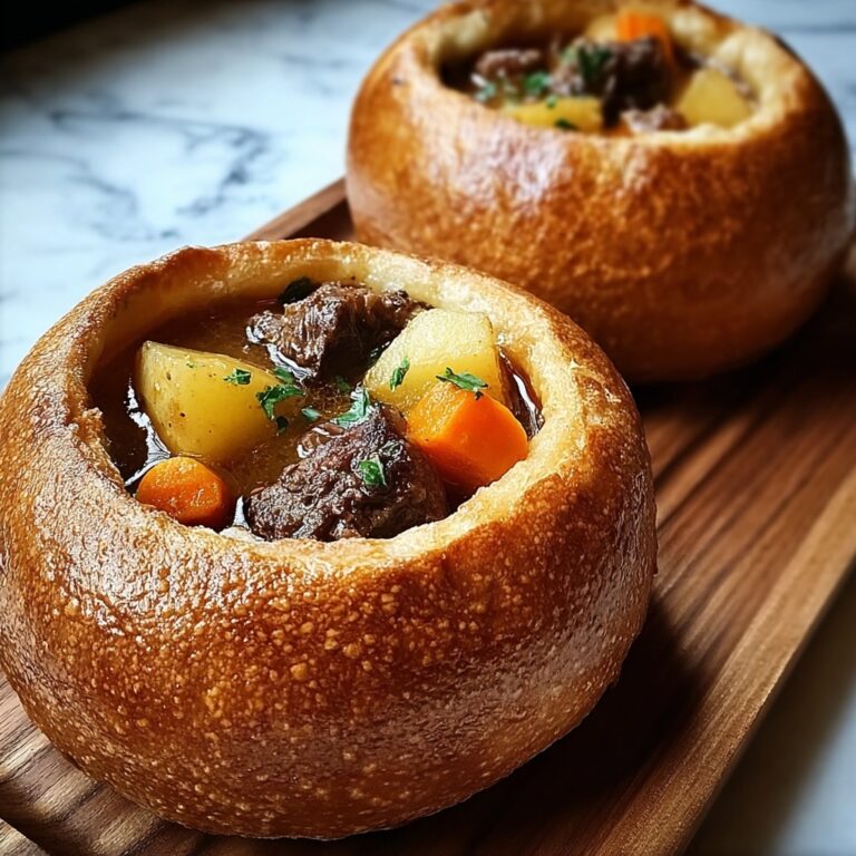 Beef Stew in Bread Bowls Recipe