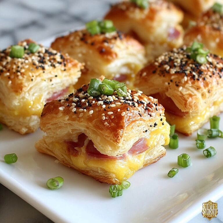 Cheesy Ham Puff Pastry Bites Recipe