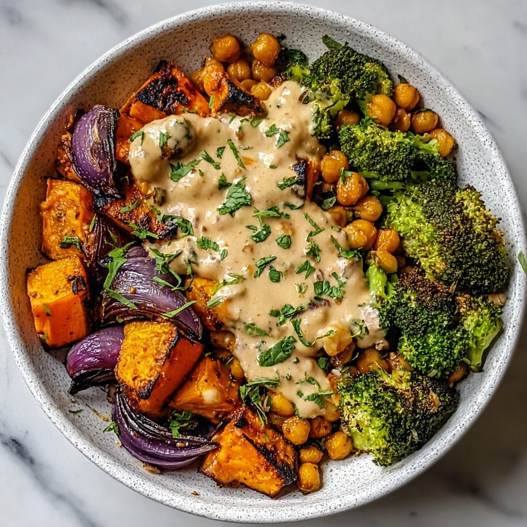 Roasted Veggie & Chickpea Bowls with Maple Dijon Recipe - Recipe Image