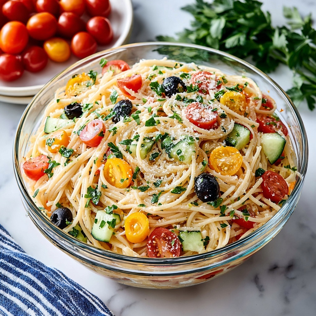 California Spaghetti Salad Recipe - Recipe Image